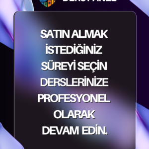 Ders Panel Aktivasyonu